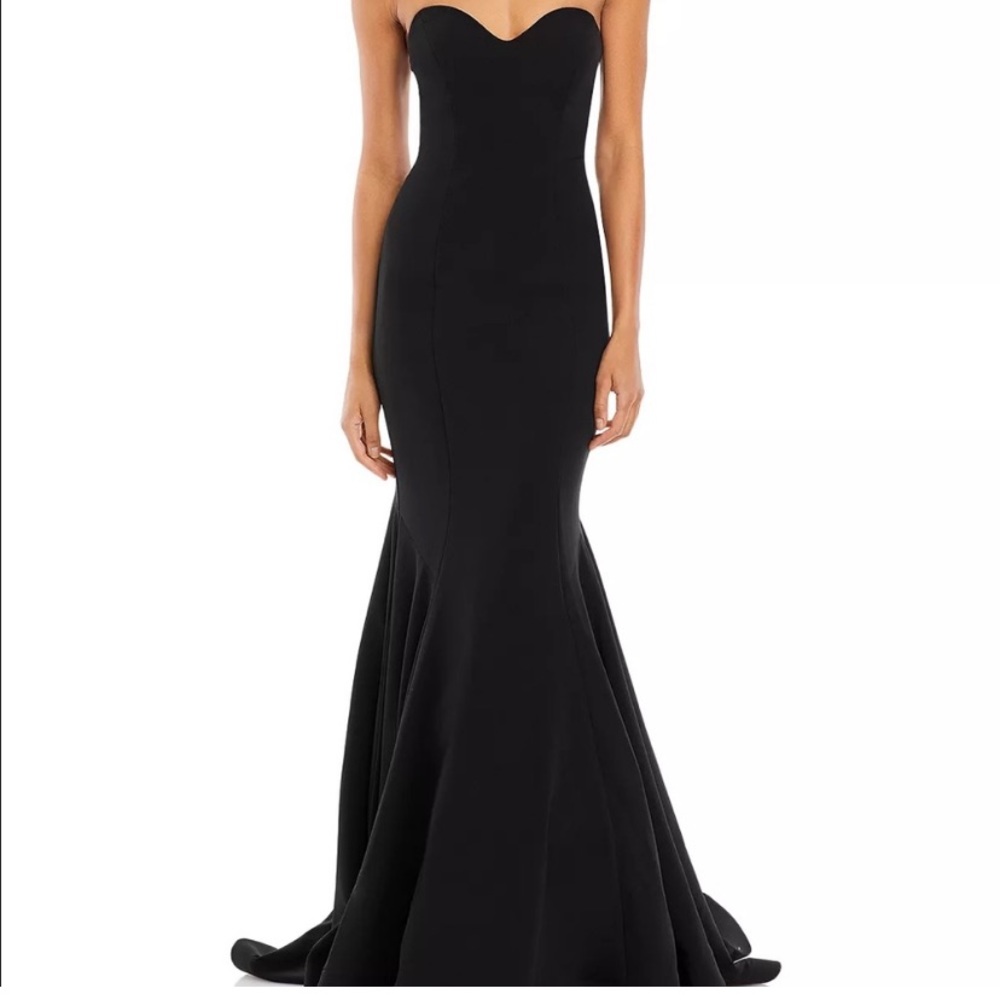 Aqua Scuba Strapless Sweetheart Gown